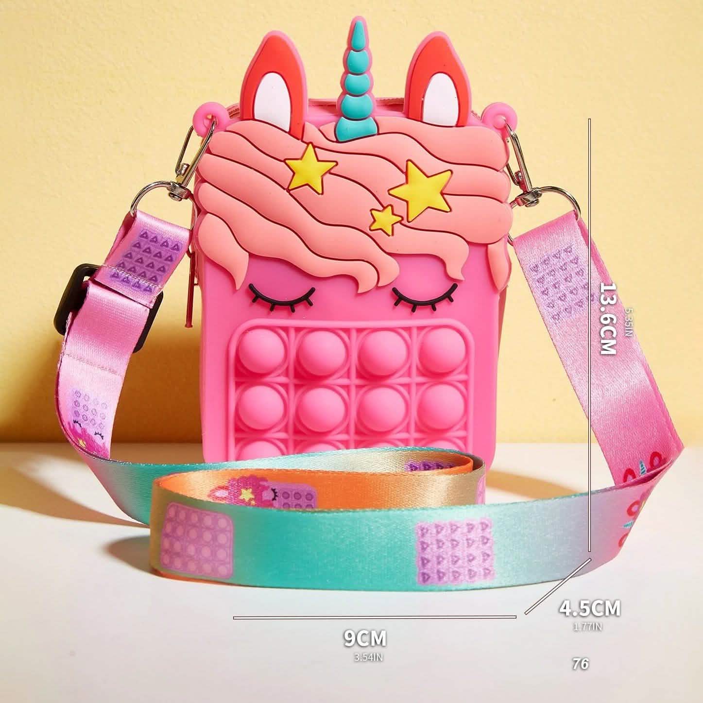 Unicorn Pop-it Bubble Fidget Handbag for Kids