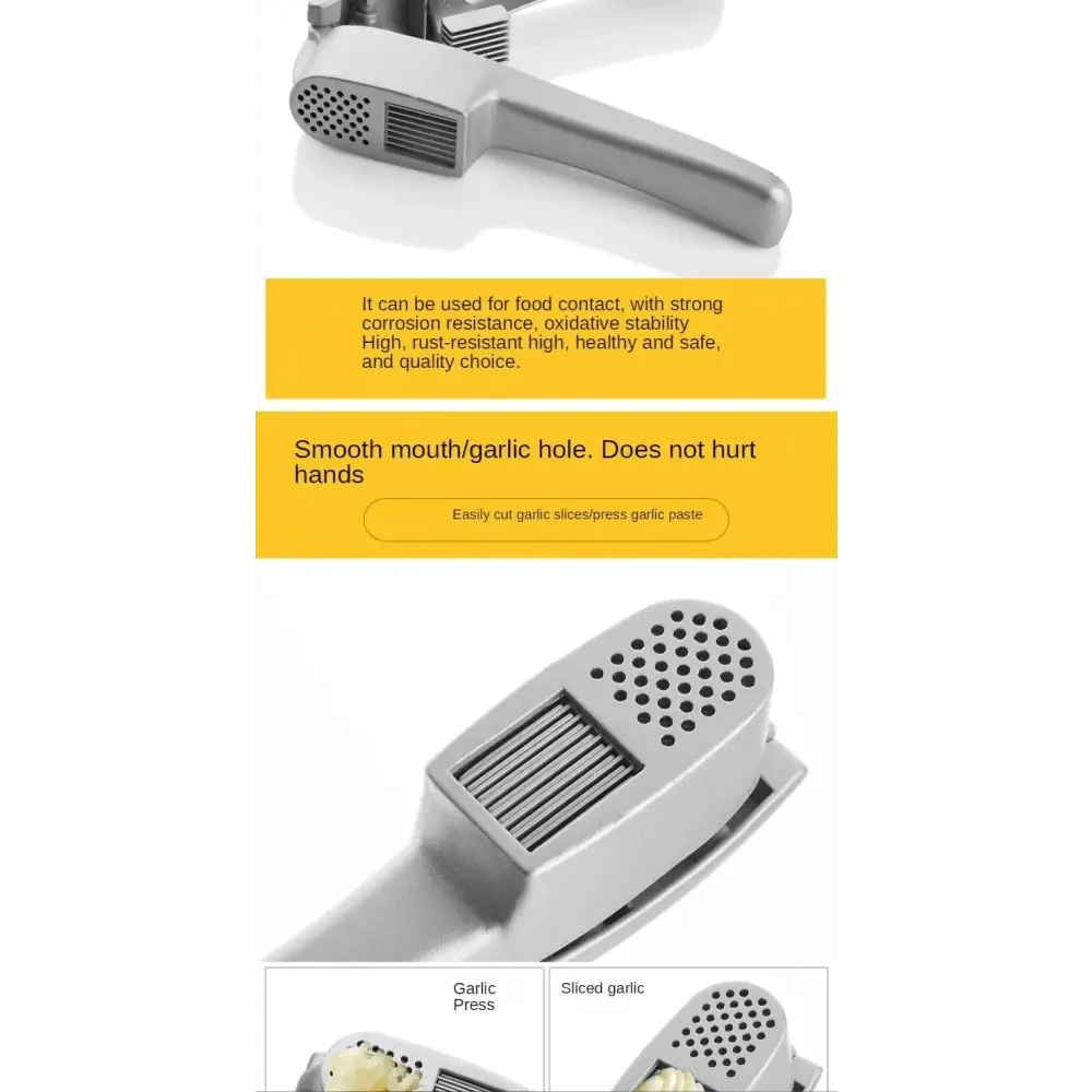 Unique Design Kitchen Household Manual Garlic Press Aluminum Alloy Garlic Maker Garlic Squeeze Garlic Press Kitchen Gadget