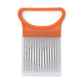 Unique Style 1PC Stainless Steel Onion Needle Onion Holder Handheld Simple Slicer Fruit Vegetable Cutter Potato Kitchen Tool Bar Accessories