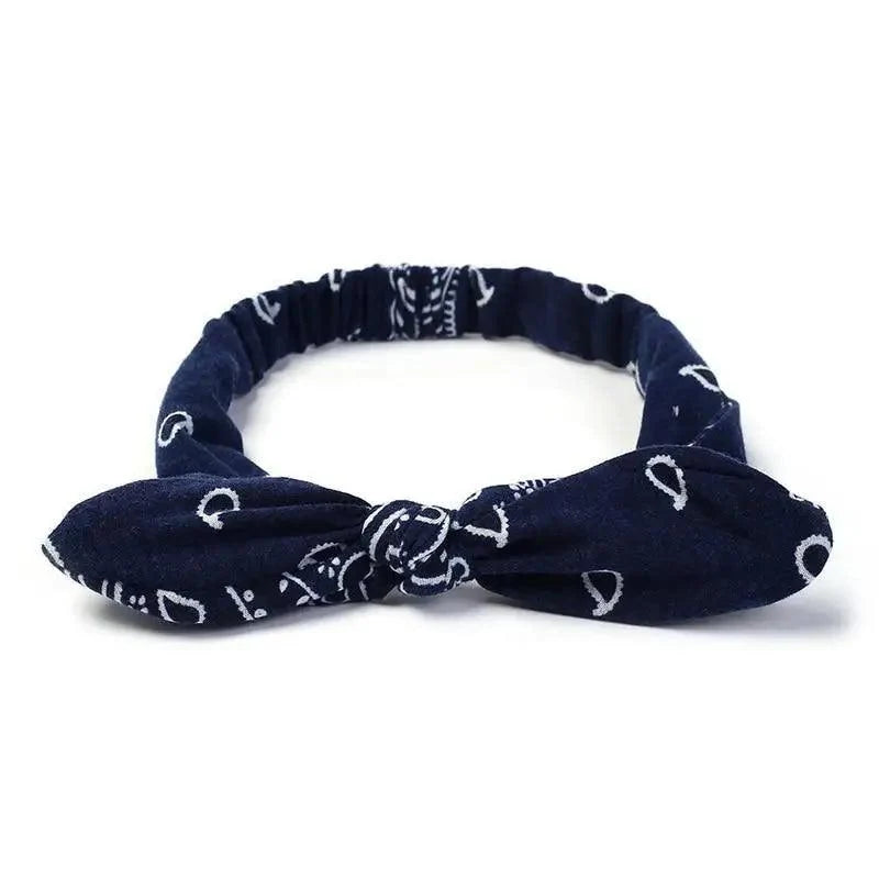 Unique Style Women's Soft Solid Print Headbands Vintage Cross Knot Elastic Hairbands Bandanas Girls Hair Bands Hair Accessories