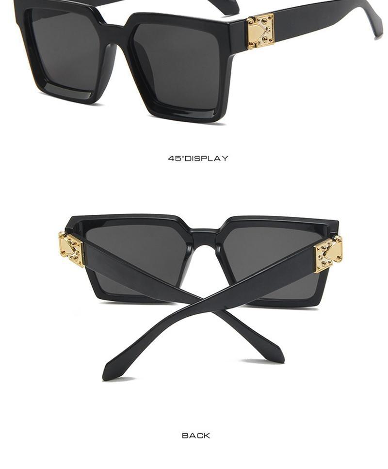 Unisex Polarized Black Summer Sunglasses Classic Style Sunglasses For Men Square Shape Design Eyeglasses For Men/Women Luxury Mirror Retro Style High Quality Glasses For Female