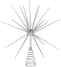 Silver Burst Tree Topper with Spike on Spring - 15 inch