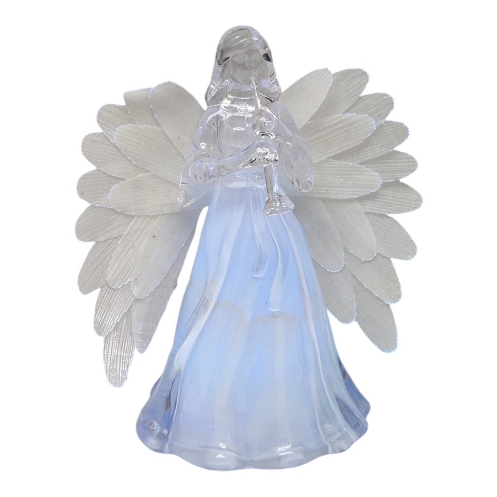 Lighted Acrylic Angel - Horn