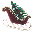 Enamel Finish Pin - Sleigh