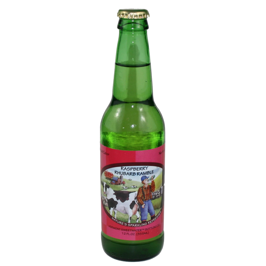 Vermont Sweetwater All Natural Glass Bottle Soda (Raspberry Rhubarb Ramble)