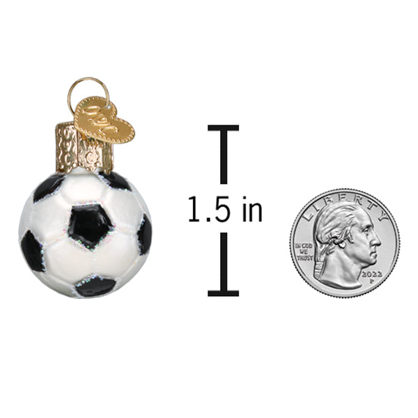Gumdrop Mini Soccer Ball Glass Ornament