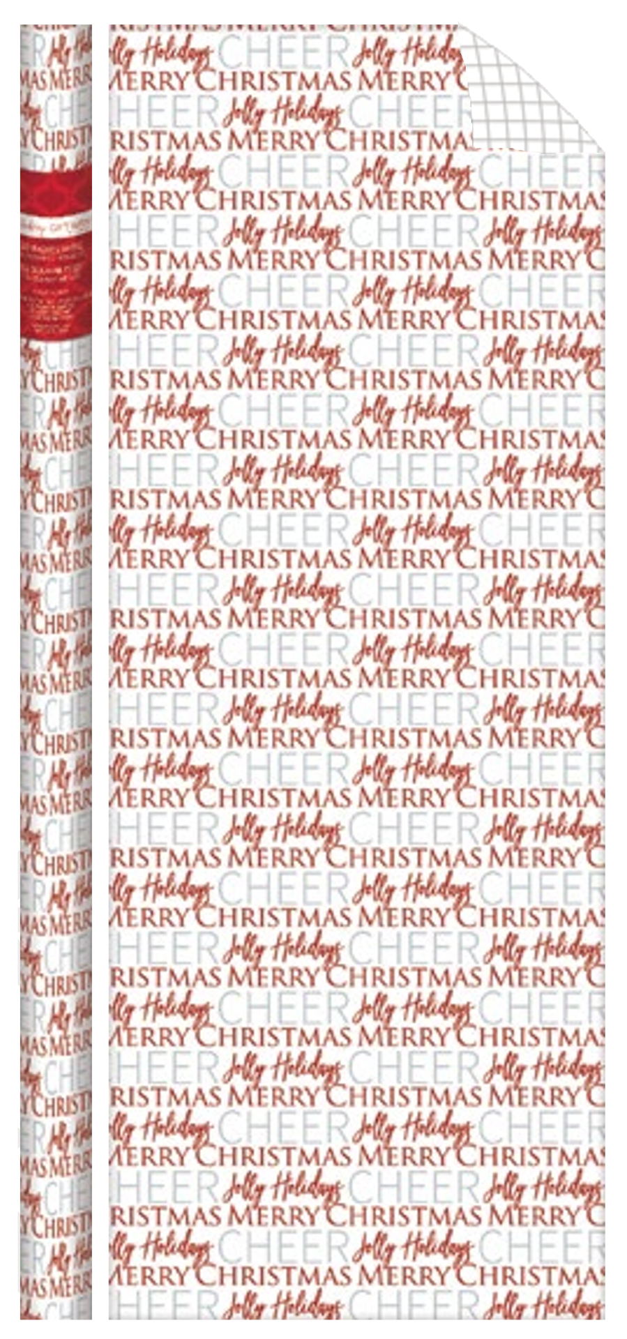 Traditional Roll Wrap - 40" x 288" - Christmas Text