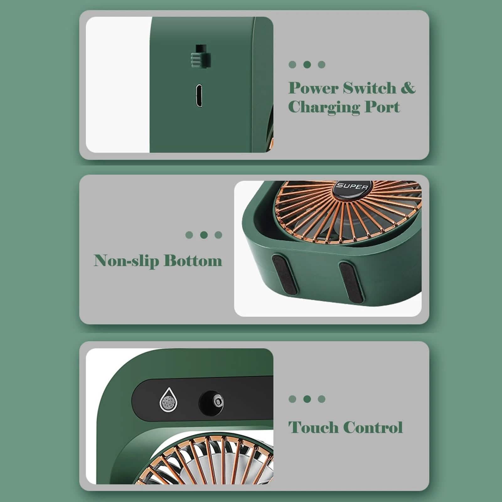 USB Rechargeable Desktop Spray Fan