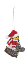 Cozy Bird Ornament - Have a blessed Christmas