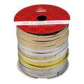 1/8 Inch Curling Ribbon - 4 Colors - 17.5 Feet Each - Platinum/Silver/Gold/Sparkle