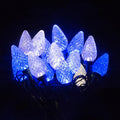 35 Dual Color C9 Faceted with Remote - Blue&White