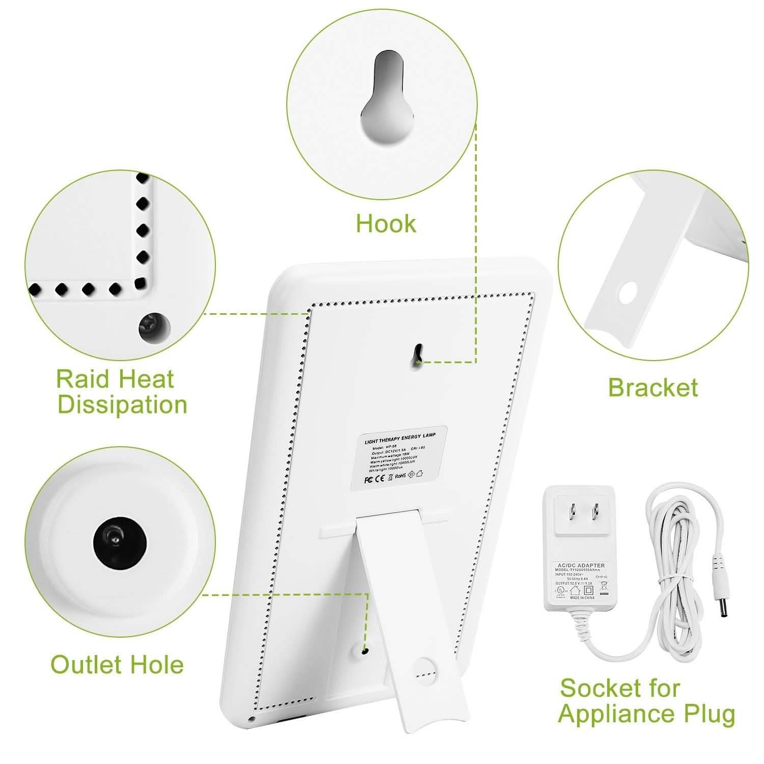 UV-Free LED Light Therapy Lamp