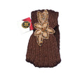 Rhinestone  Knit Headband - Chocolate