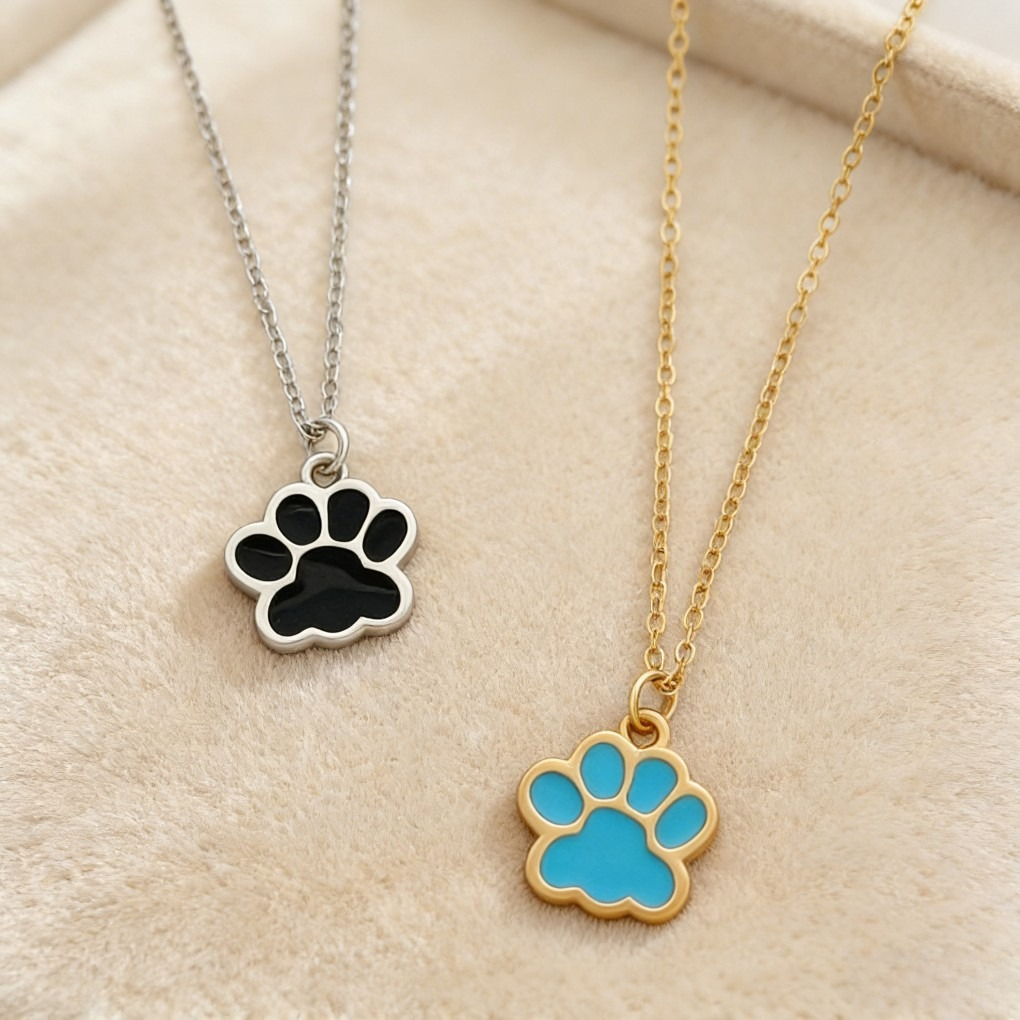 Unique Design Cute Cat Paw Print Necklace