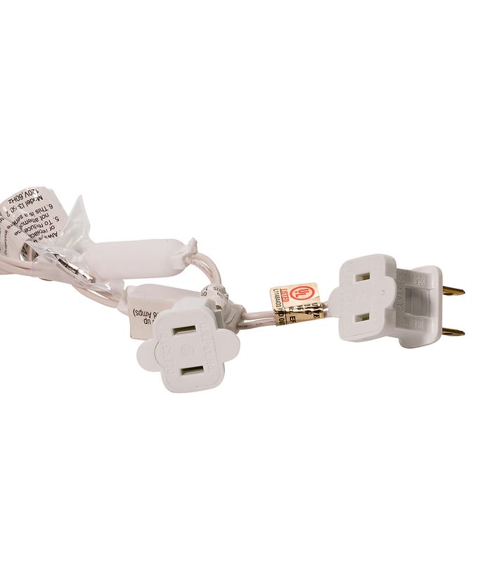 50-Light 5mm Cool White Twinkle LED White Wire Light Set
