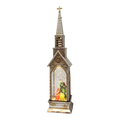 Lighted Church Waterglobe -  Holy Family