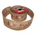 2.5" x 3 Yard Christmas Ribbon - Let it Snow