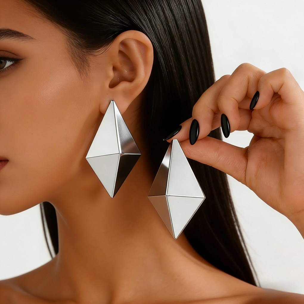 Vintage Textured Wrinkle Geometric Earrings