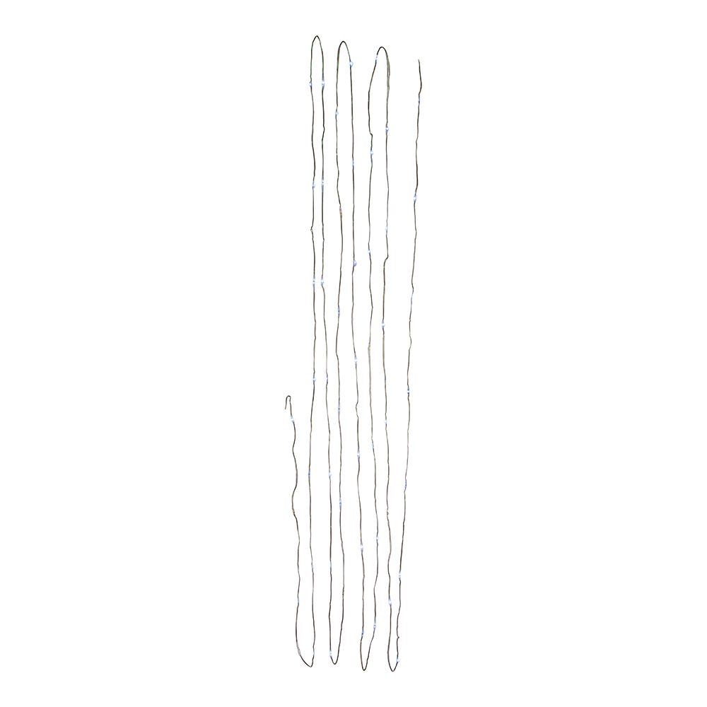 50-Light Cool White Soft Twinkle Fairy LED Green Wire Light Set