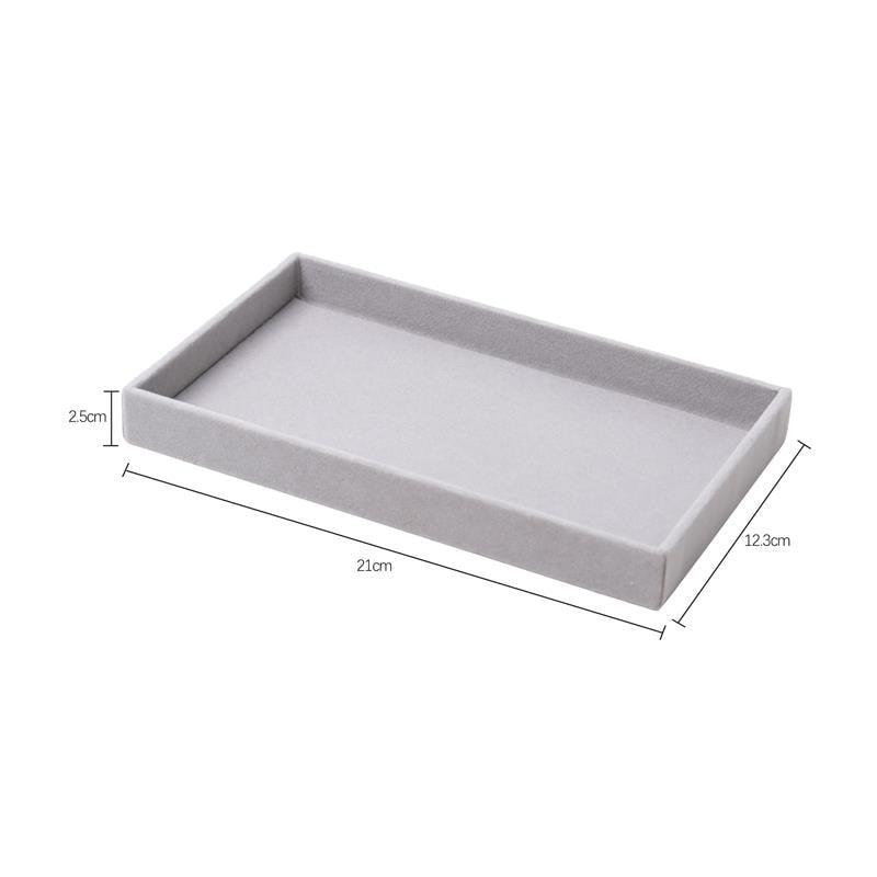 Velvet Jewelry Tray Handicraft Accessories Storage Ring Earring Necklace Finished Product Display Box Grey Beige Organizer Jewelry Storage Organizer Drawer Tray for Necklaces, Rings, Bracelets and Earrings