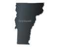 Metal Vermont Wall Art - Custom Metal US State Sign - 14 Color Options