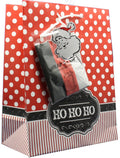 Large Gift Bag With Tissue - Spotted Ho Ho Ho
