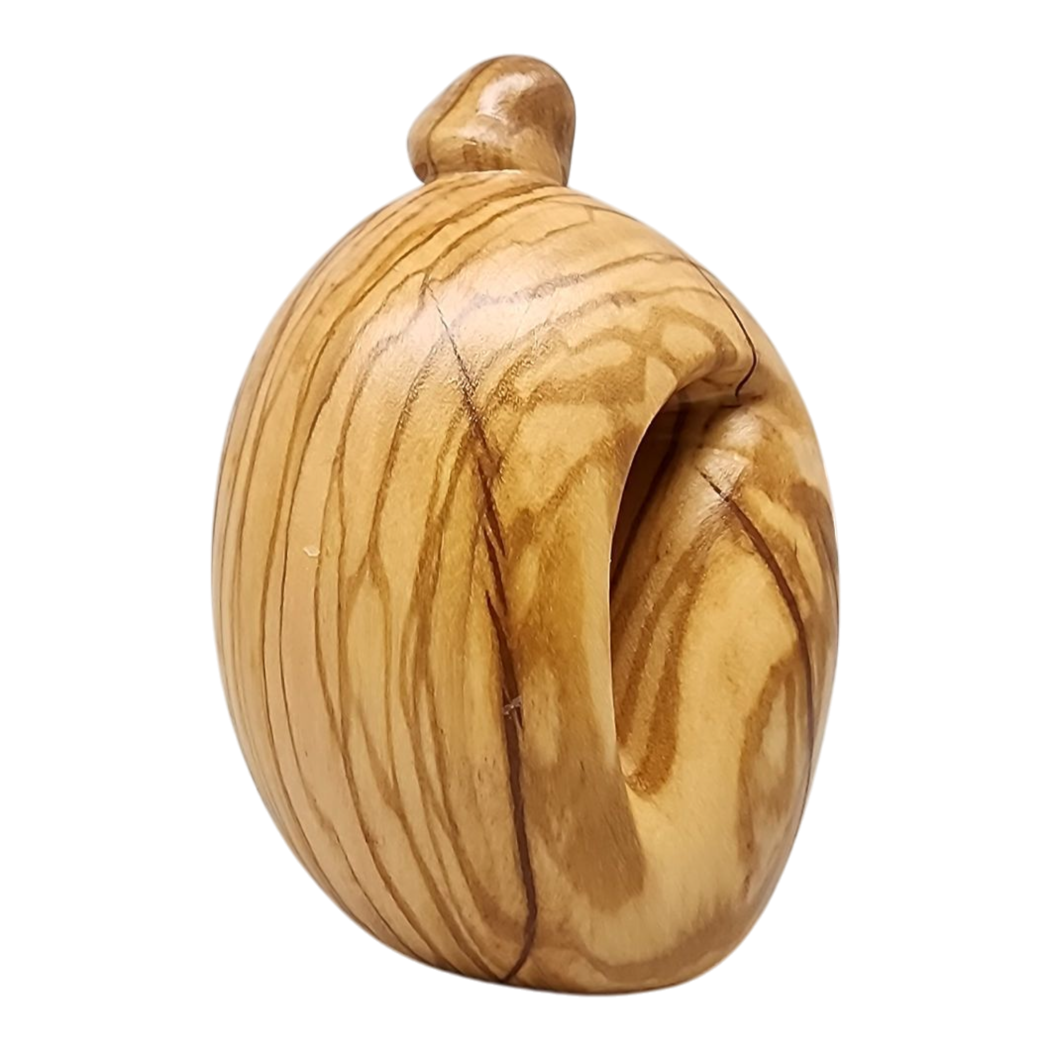 Modern Style Holy Family Carved Nativity - Olive Wood - 4 Inch