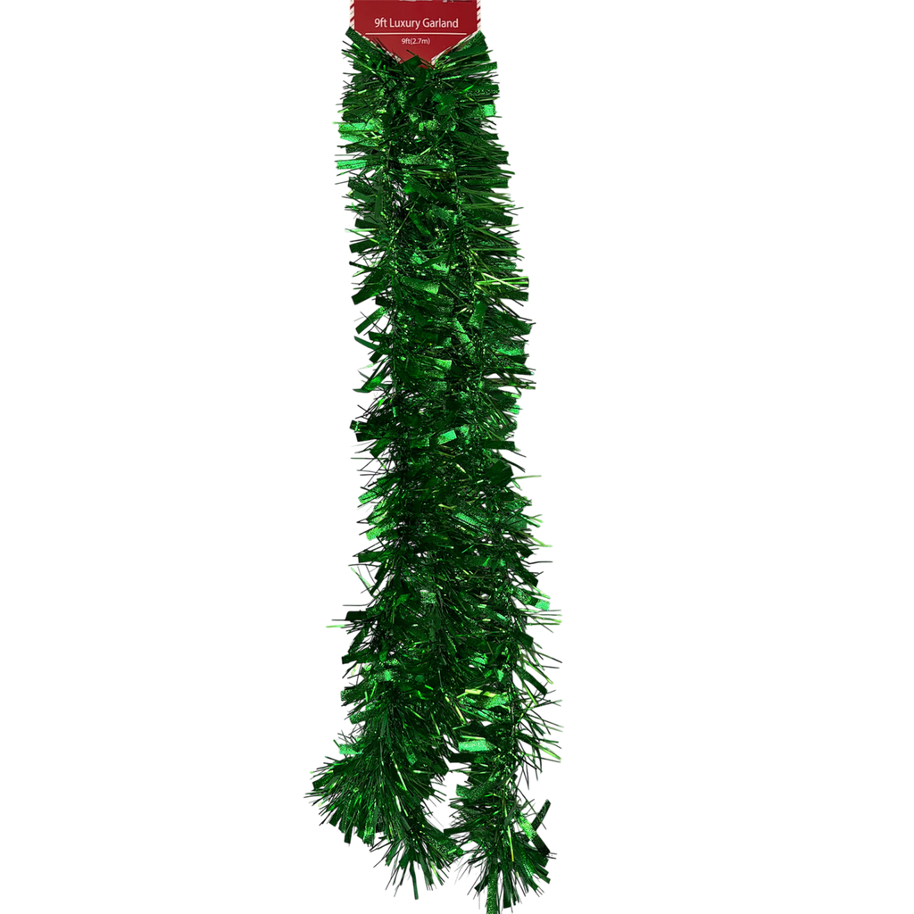 9 Foot Luxury Garland - Green