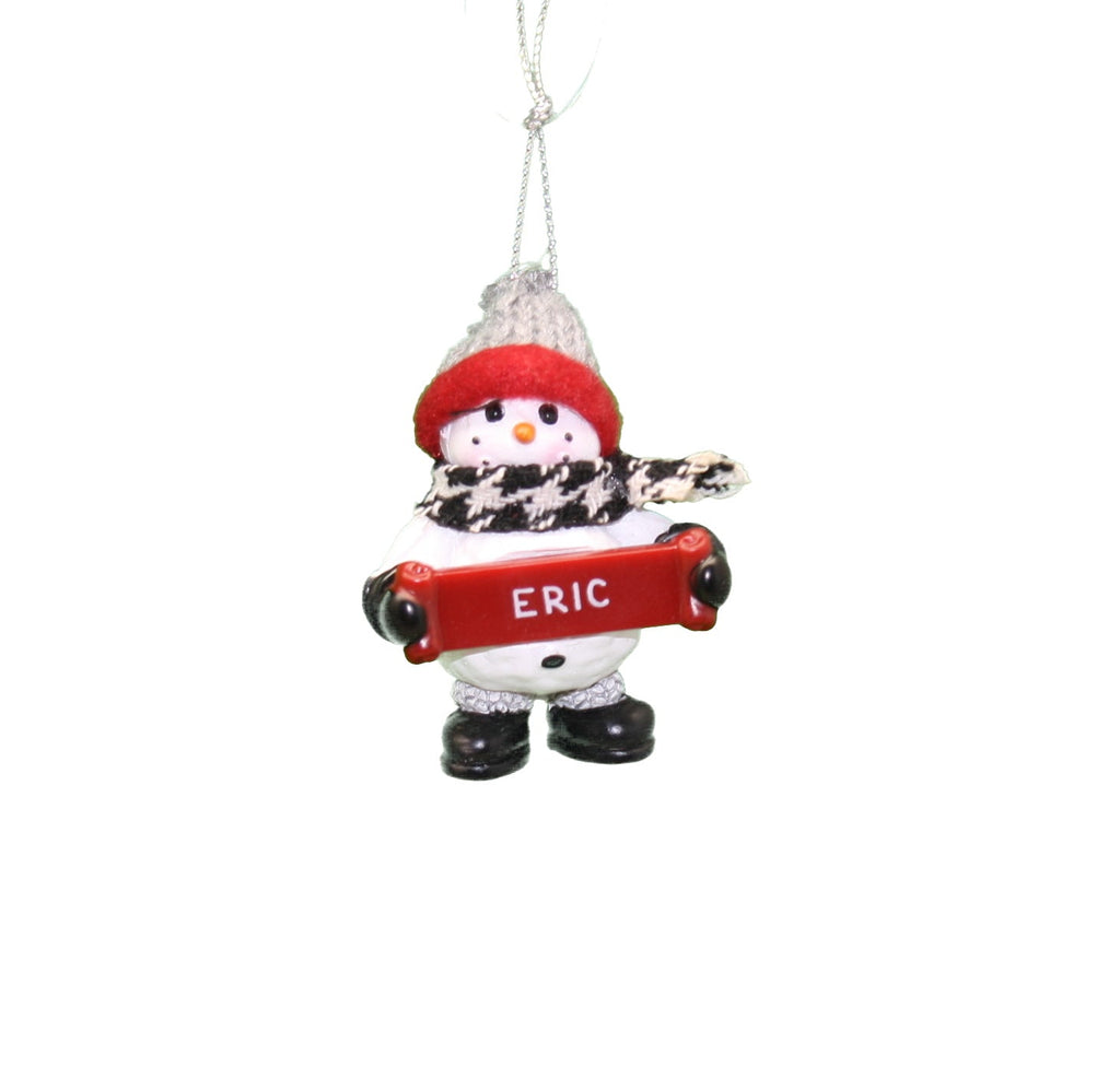 Cozy Snowman Ornament (Letters A - F) -