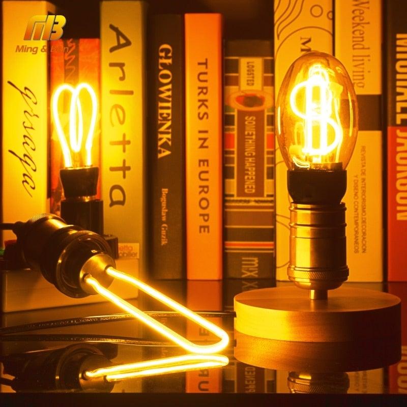 Vintage Chandelier Light Bulbs LED Filament Clear Glass Candle Lamp Bulb LED Soft Filament Light Bulb Home Lamp Ampoule Incandescent Bulb Holiday Lighting Decor