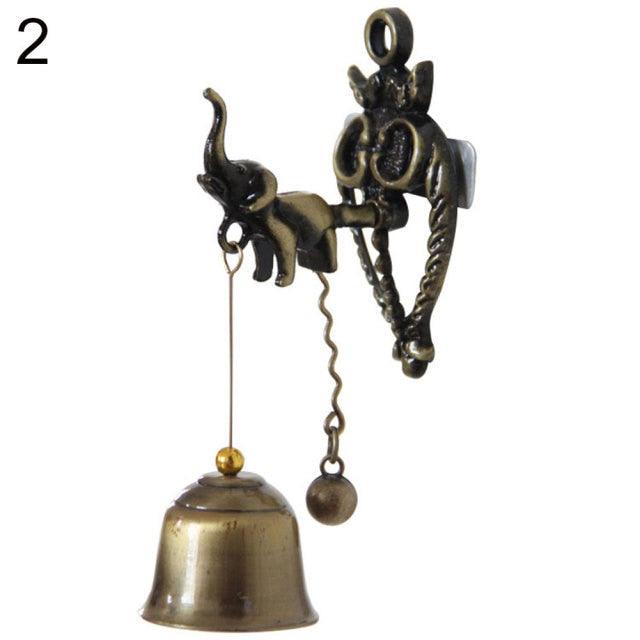 Vintage Horse Elephant Owl Shaped Bell Doorbell Halloween Hanging Accessories Bronze Doorbell Wall Mounted Rustic Door Bell Magnetic Suction Metal Bells For Indoor Outdoor Door Gate Garden Patio Lawn Bar Restaurant