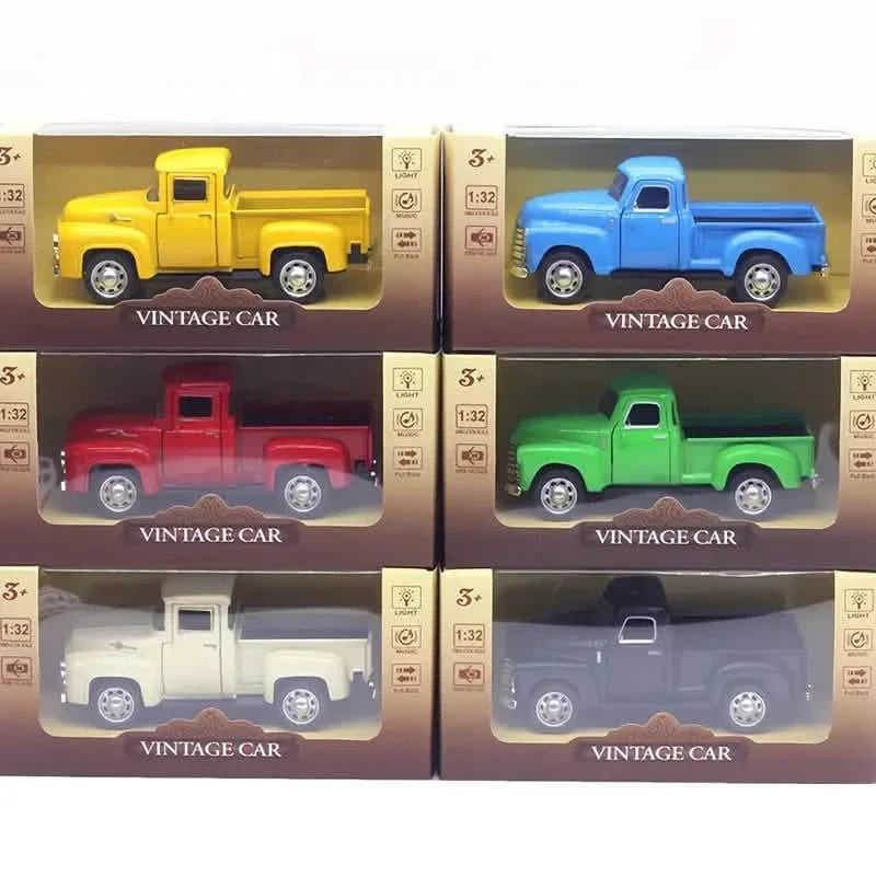 Vintage Mini Diecast  Truck Christmas Metal Farmhouse Decorative Tabletop Storage