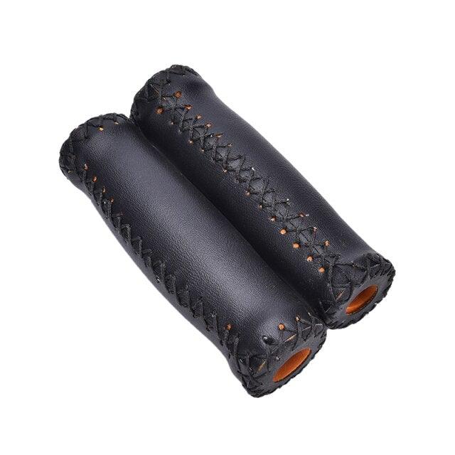 Vintage Retro Riding Road Mountain Bike Bicycle Handlebar Grip Artificial Leather Cycling Grip Health Gear Bicycle Handlebar Grips Bike Handle Cover Grips Artificial Leather Bicycle Handle Covers For Sports Riding
