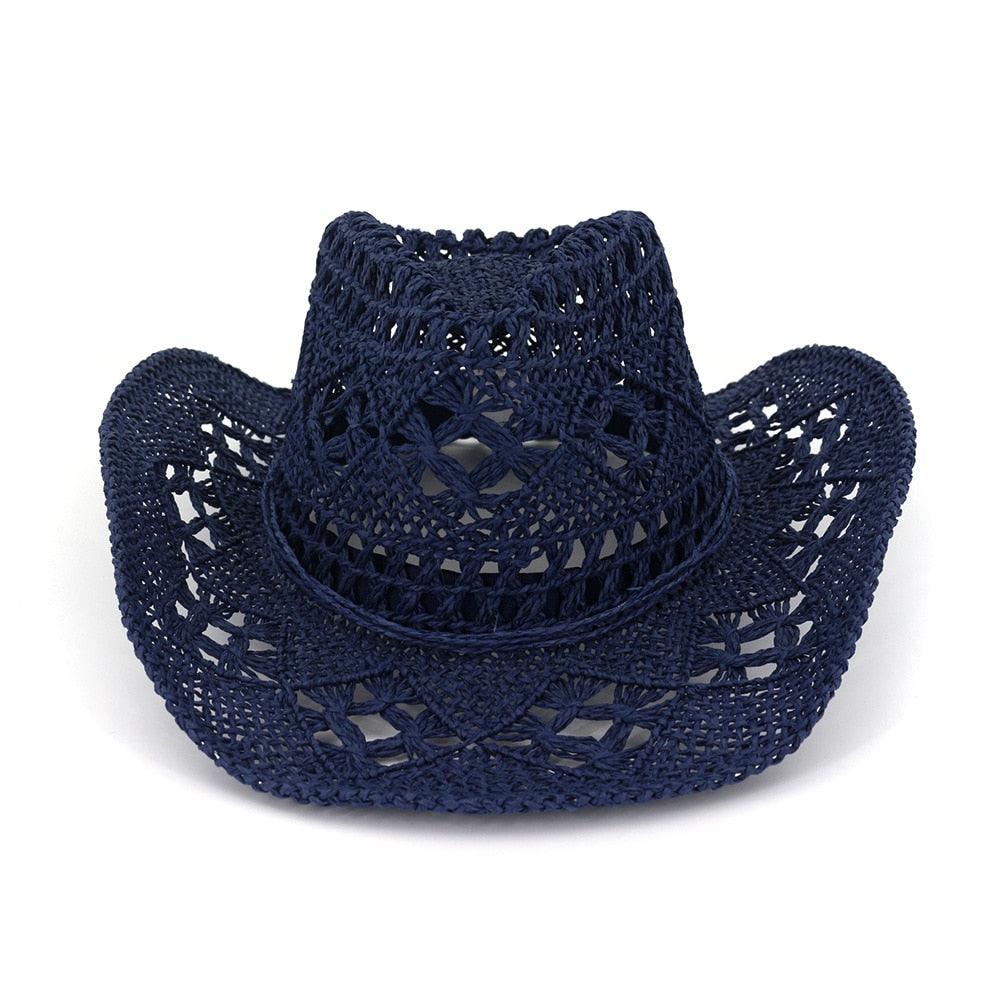 Vintage Straw Cowboy Hat Hand Made Beach Straw Hat Summer Outdoor Men's And Women's Big Brim Sun Hat  Elegant Party Cap Sun Protection Unisex Hats Breathable Hat