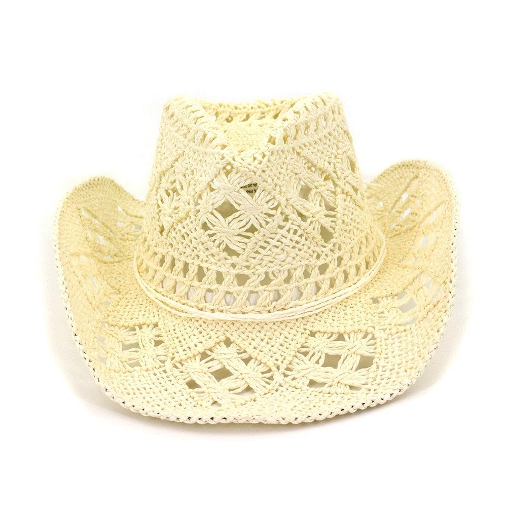 Vintage Straw Cowboy Hat Hand Made Beach Straw Hat Summer Outdoor Men's And Women's Big Brim Sun Hat  Elegant Party Cap Sun Protection Unisex Hats Breathable Hat
