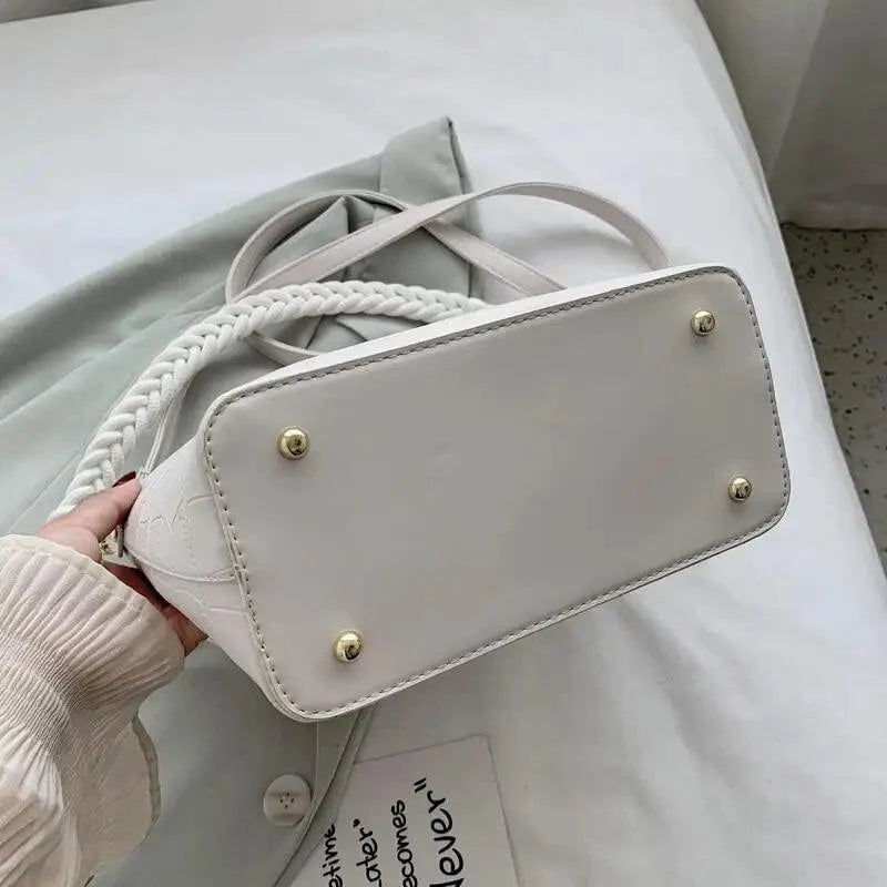 Vintage Style Fashionable Women's bucket bag Stone Pattern Shoulder Bag For Ladies Diagonal Female Bag