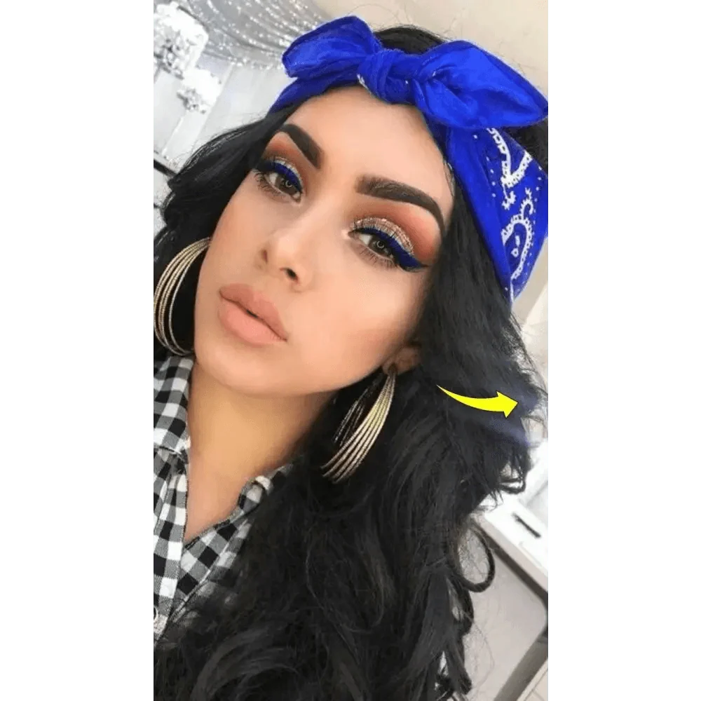 Vintage Style Print Bandana Hair Bands for Girls Women Headband Square Scarf Face Mask Cross Turban Bandanas Headwear