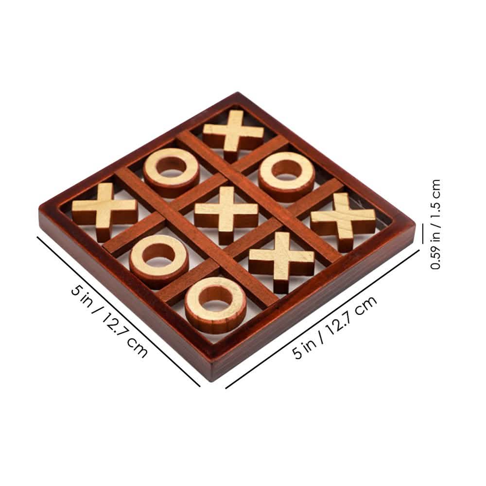 Vintage Tic-Tac-Toe Wooden Board Game