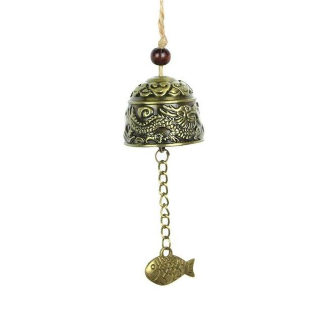 Vintage Wind Chimes Bell Copper Yard Garden Decor Wind Bell Vintage Dragon Bell Wind Chimes for Home Garden Hanging Good Luck Blessing Outdoor Hanging Home Temple Ornament Decor