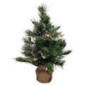 Pre-lit Cashmere Pine Tree - 18 Inch