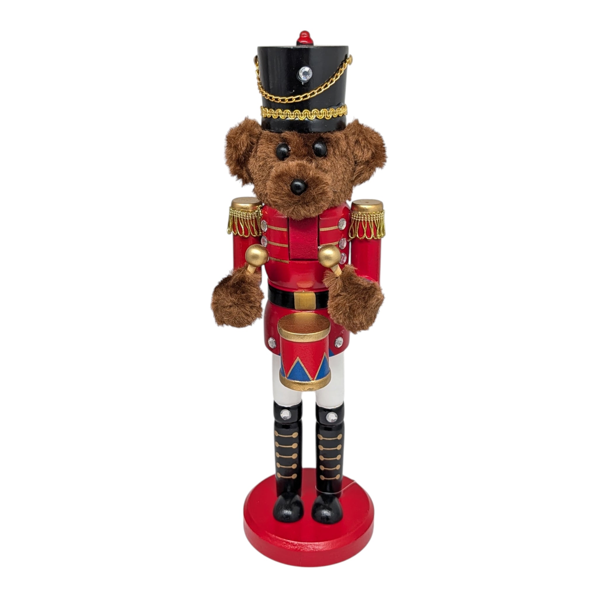 Teddy Bear Drummer Nutcracker