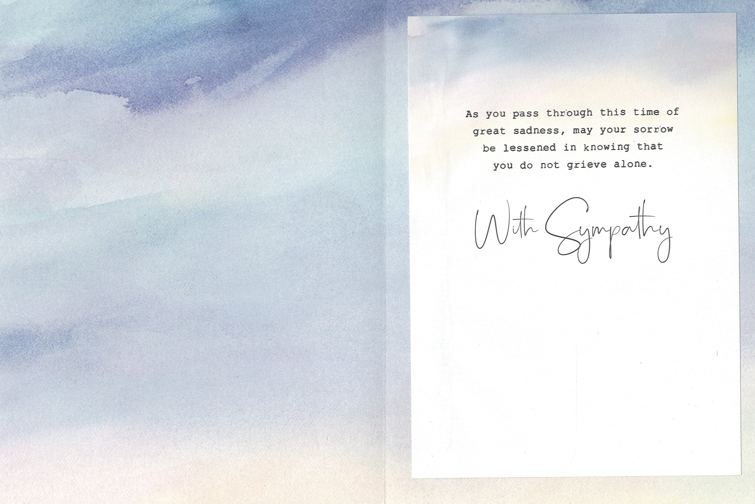 Thoughts and Prayers Sympathy  Card