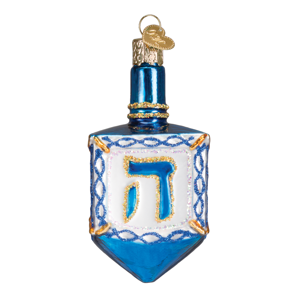 Dreidel Glass Ornament