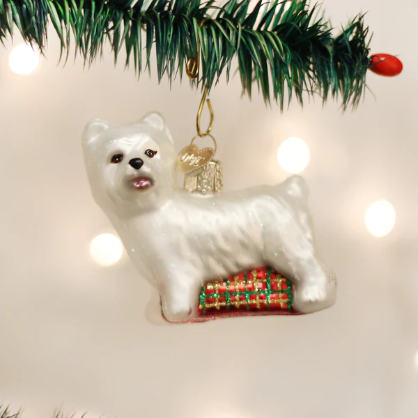 Old World Christmas Westie Glass Blown Ornament