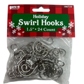 Silver Swirl Ornament Hooks