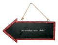 Wood Chalk Straight Arrow Wall Hanger