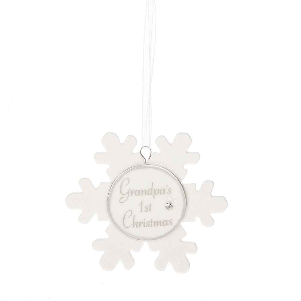 Grandpa's 1st Christmas Snowflake Ornament.