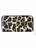 Leopard Print Zip Around Wallet