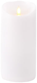 LED Moving Flame Pillar - White 3.5X7