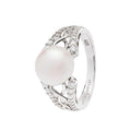 Sterling Silver CZ Emerald Trinity Ring - Size 6